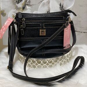 Mountain stone leather crossbody
